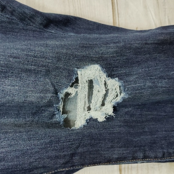 Sonoma Dark Wash Distressed Ankle Skinny Jeans, Size 24W Short - Picture 8 of 15